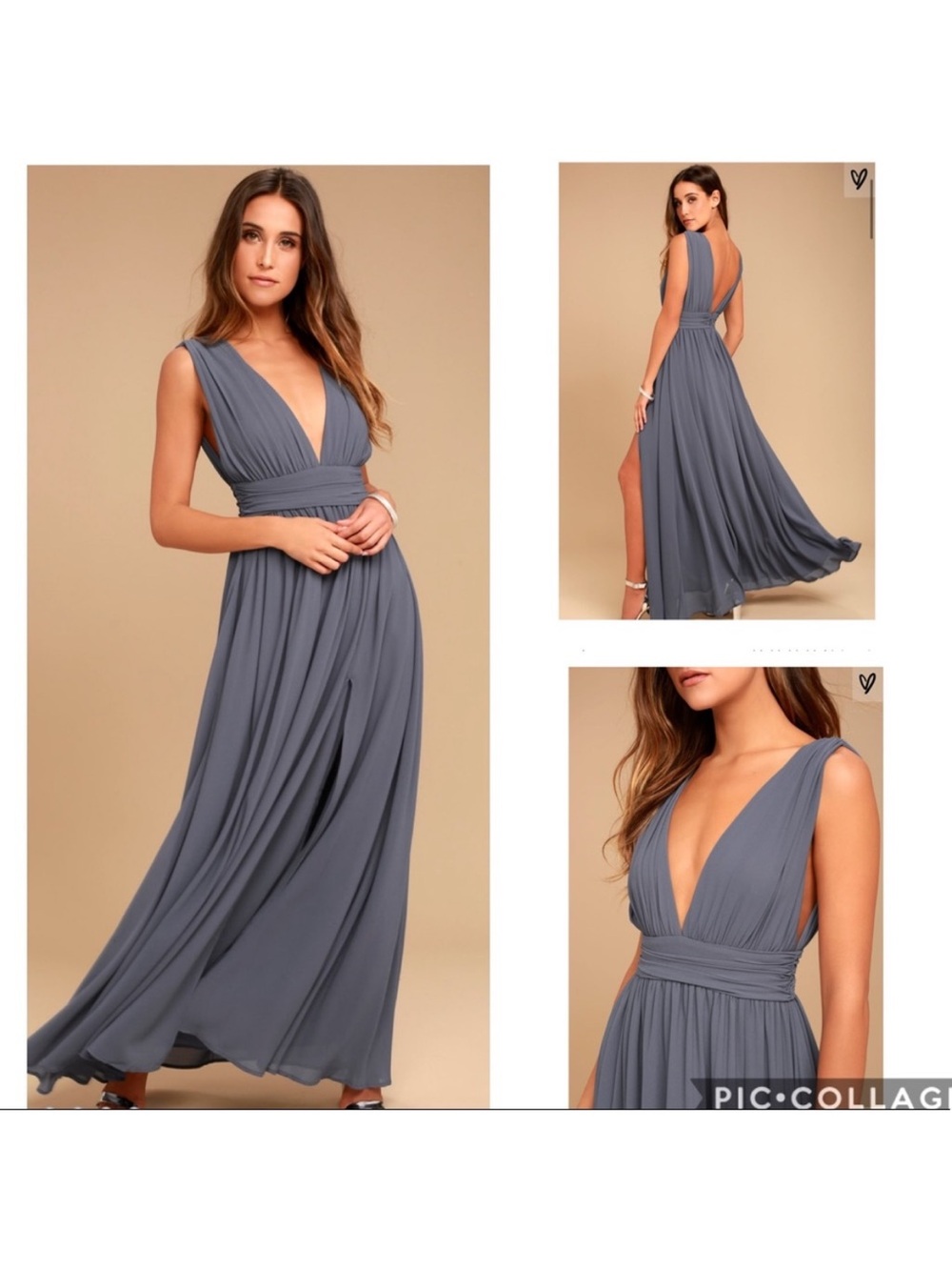 Lulus Heavenly Hues Denim Blue Maxi Dress